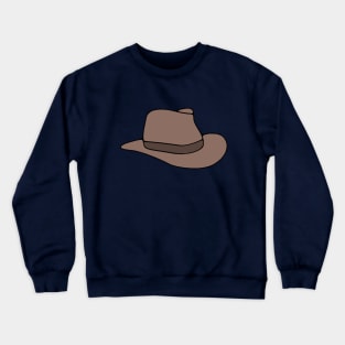 Brown Fedora Hat Crewneck Sweatshirt